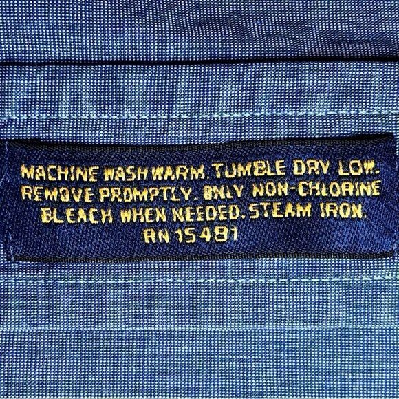 Tommy Hilfiger Vintage Dress Shirt in Medium Blue Men’s 15 1/2-35 - Picture 6 of 6